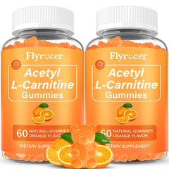 Two-pack Acetyl L-Carnitine Gummies orange flavor packaging front