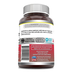 Close-up of vegetarian capsules in a bottle.