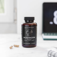 Brain health and focus concept with capsules