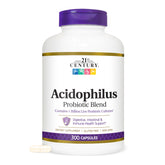 Front view of the 21st Century Acidophilus Probiotic Blend bottle (300 count).