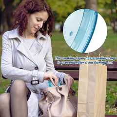 Portable travel-friendly denture cup with brush kit