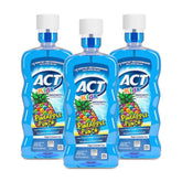 ACT Kids Anticavity Fluoride Mouthwash Pineapple Punch Pack of 3 16.9 fl oz bottles