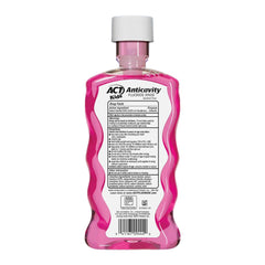 ACT Kids Bubblegum Blowout Anti-Cavity Rinse 18 oz bottle back label with directions