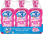 ACT Kids Bubblegum Blowout Anti-Cavity Rinse 18 oz bottle front label