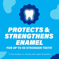 Label highlighting cavity protection and refreshing flavor