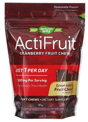 ActiFruit Cranberry Supplement with Cran-Max – 20 soft chews bottle label