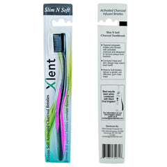 12-count pack of Xlent Activated Charcoal Bristle Toothbrush