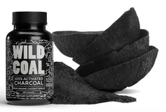 Activated charcoal capsules used for face mask and teeth whitening powder