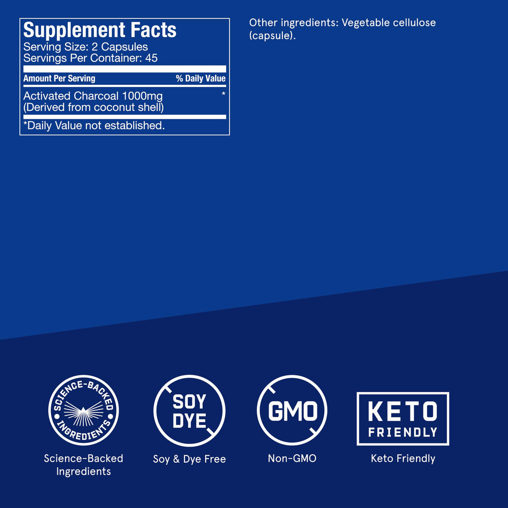 Close-up of activated charcoal from coconut shells