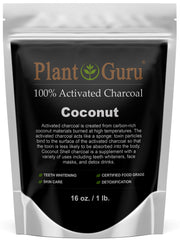 Activated charcoal powder 1 lb coconut-derived packaging