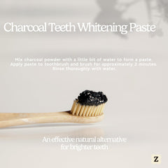 Close-up of ultra-fine activated charcoal powder