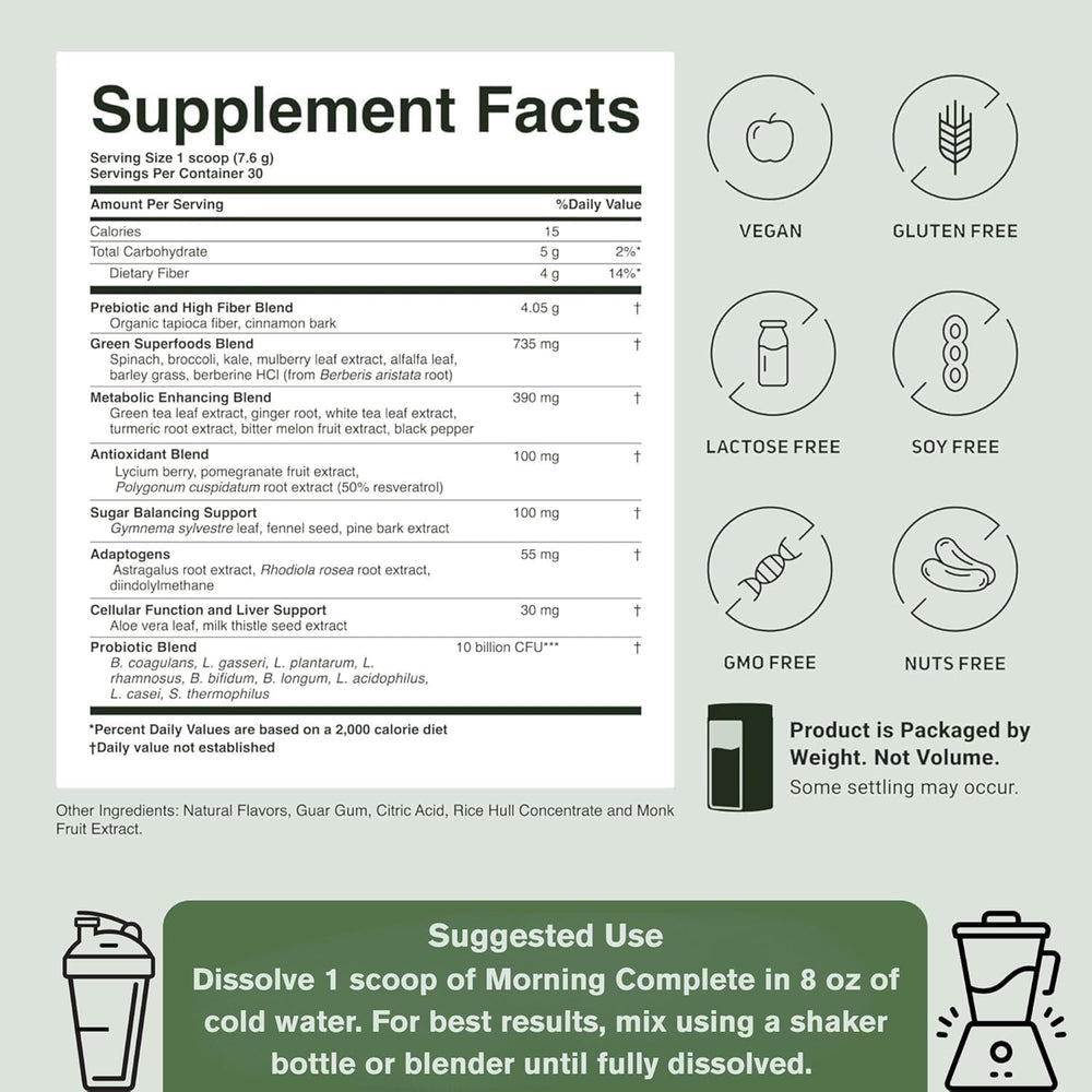 Product packaging for 3-pack Morning Complete