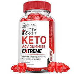 Activboost Keto ACV Gummies Extreme 2000mg bottle with apple cider vinegar