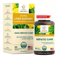 Active Liver Cleanse Detox bottle with 1800mg herbal formula by Sana Herbal