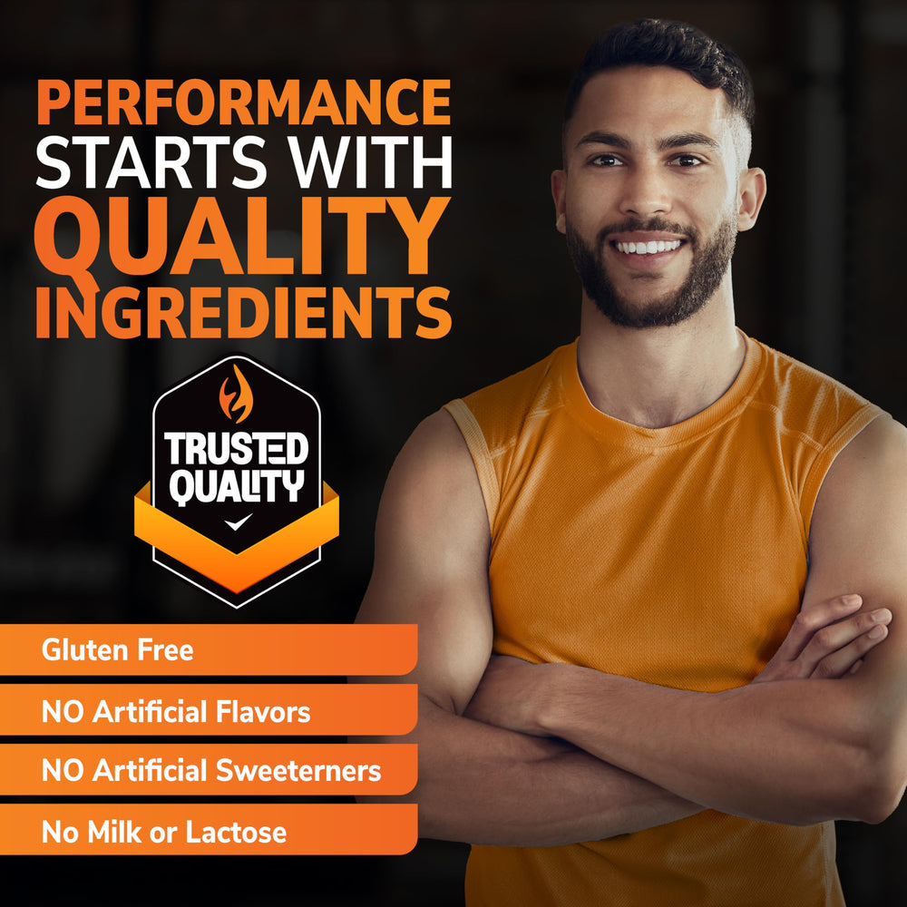 Active man exercising to represent energy and muscle support