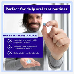 Active Wow 60-count chewable mouthwash tablets box and design
