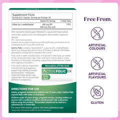 Quatrefolic logo and folate form information