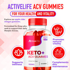 ActivLife Keto ACV Gummies bottle 60-count close-up 01