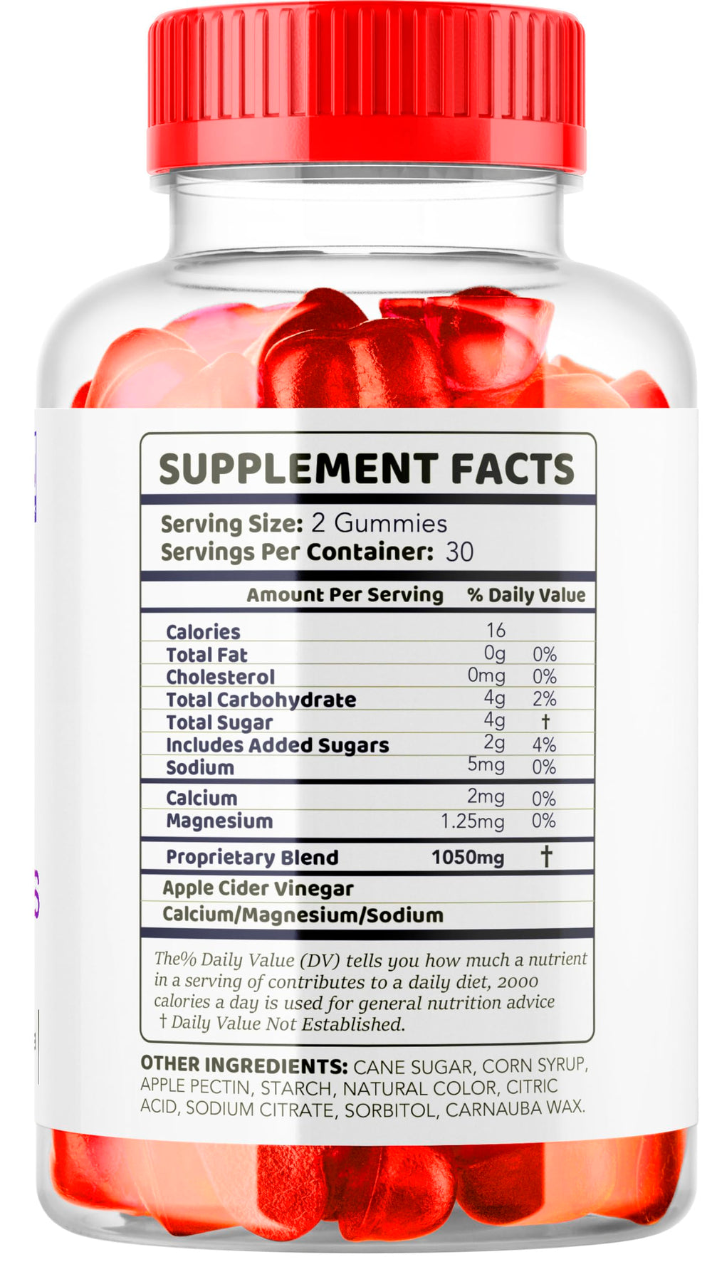 Gummies ingredients close-up