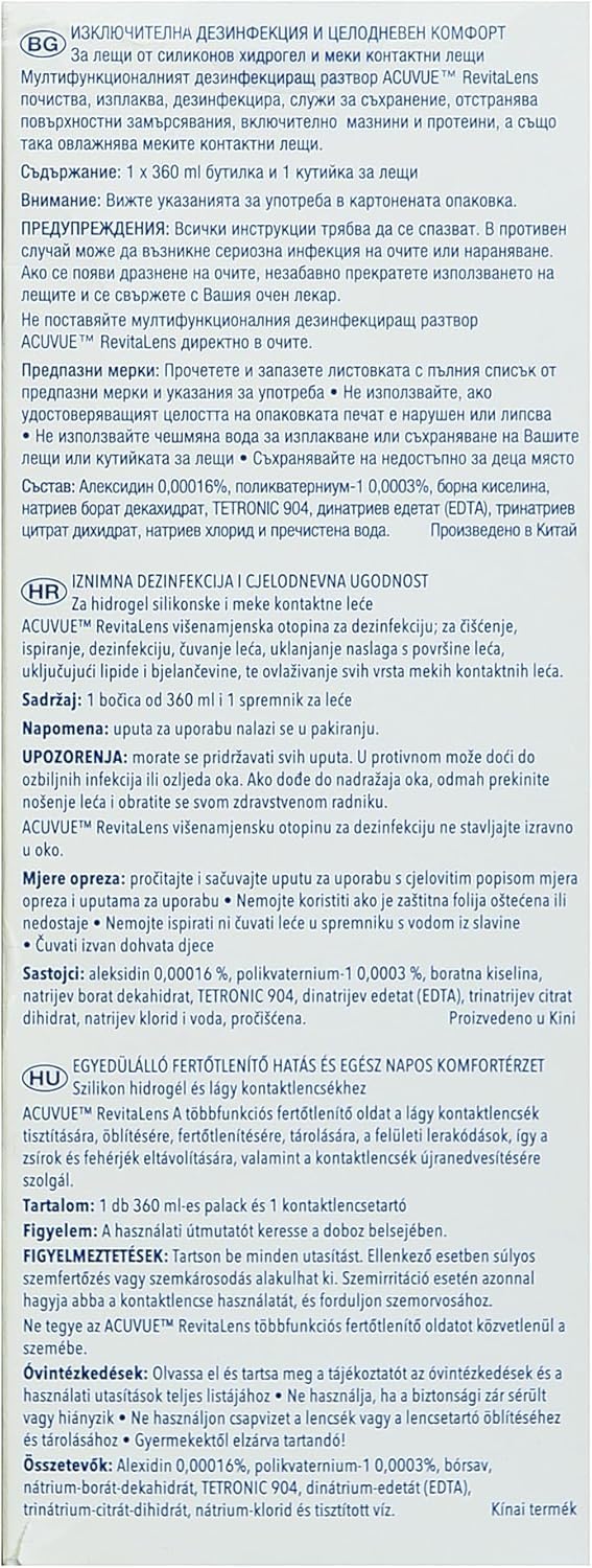 Clean and moisturized lenses from RevitaLens with up to 20 hours moisture