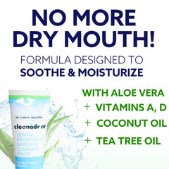 ADA accepted Cleanadent denture toothpaste label