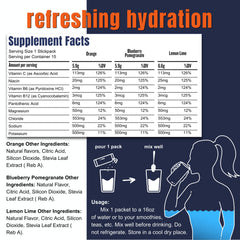 Hi-Lyte Pro packets in travel setup for on-the-go hydration.