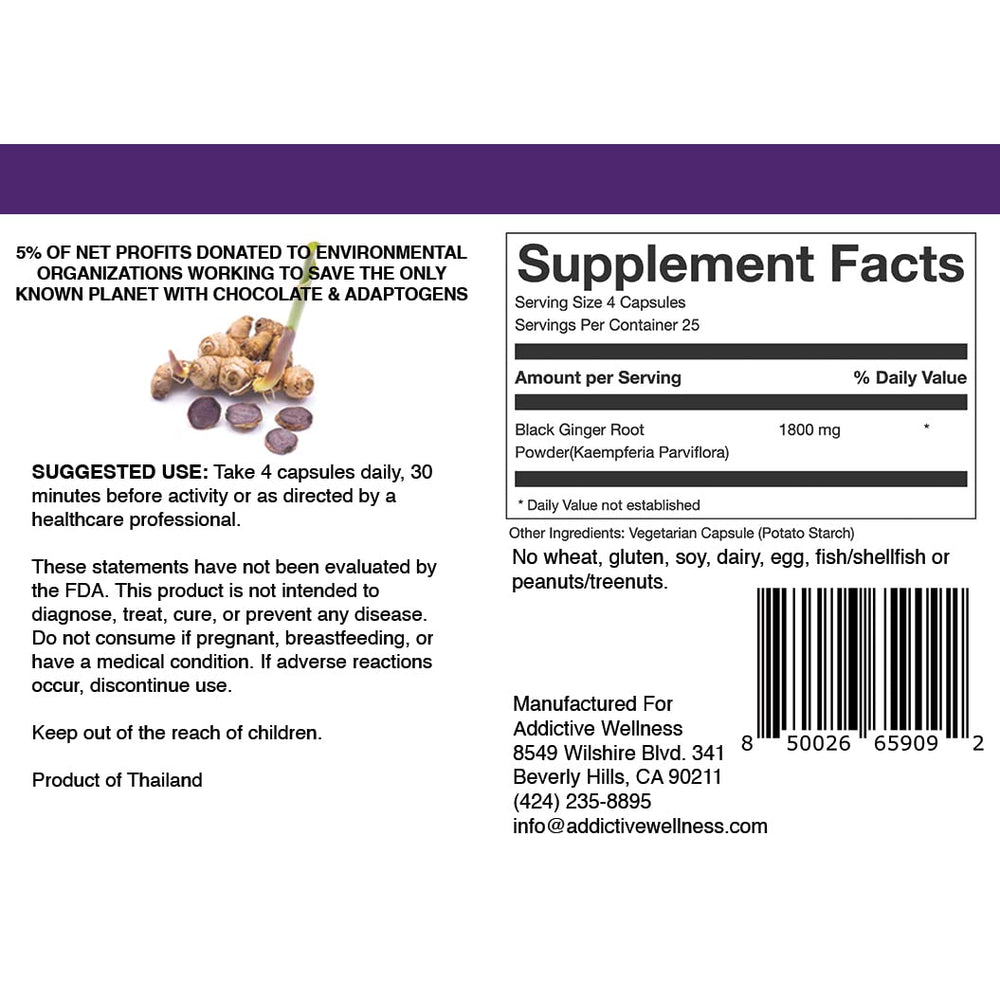 Addictive Wellness Black Ginger 450mg packaging