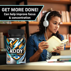 Addy Energy Coffeeberry ingredient highlight suggests natural energy support.