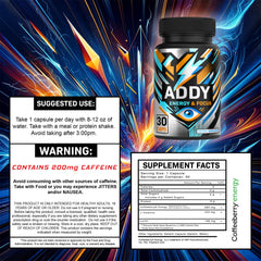 Addy Energy lifestyle shot emphasizes focus and vitality.