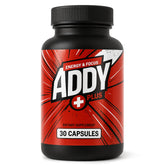 ADDY Plus bottle on a clean desk for sharp focus and steady energy