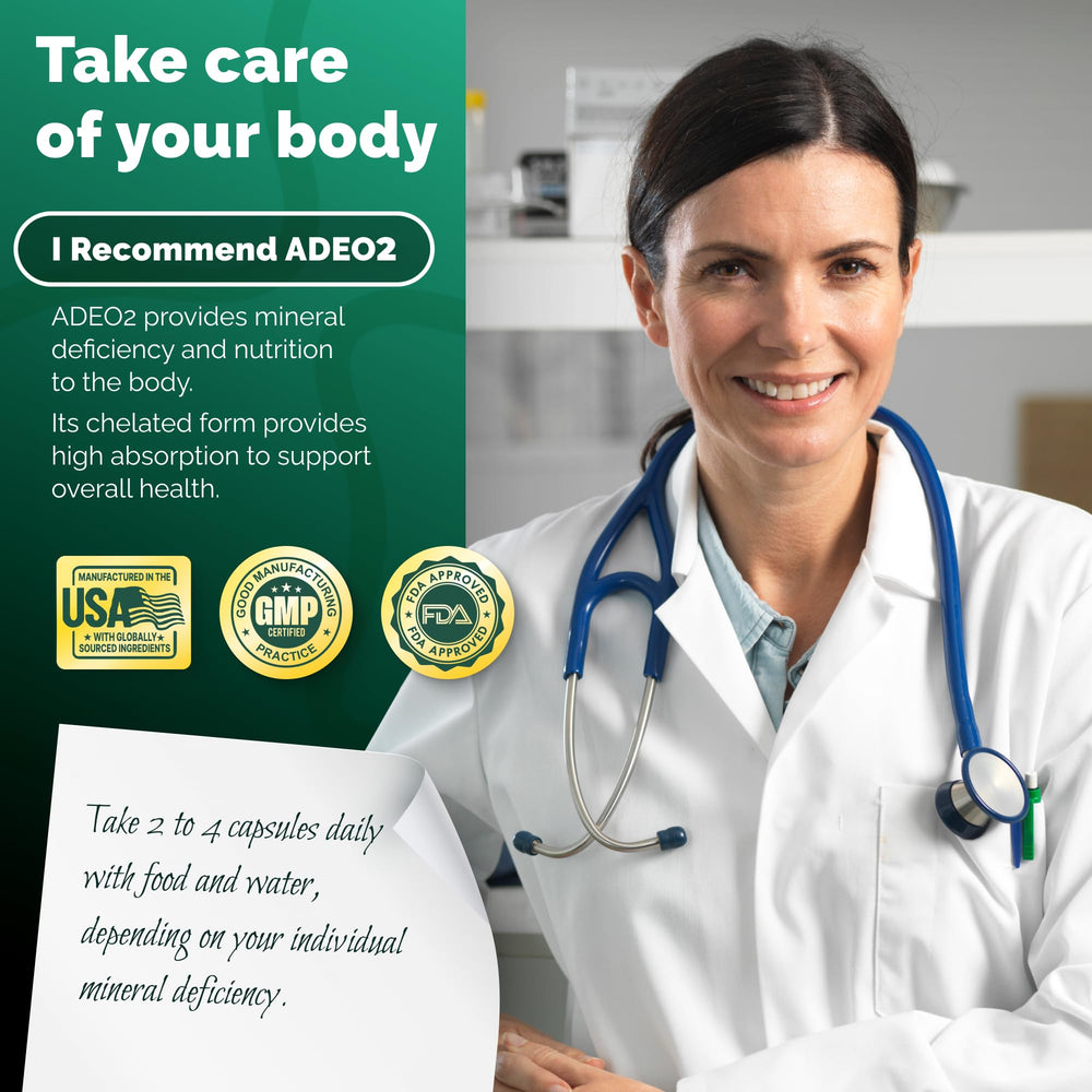 Vitamin D and minerals highlighted on the ADEO2 label