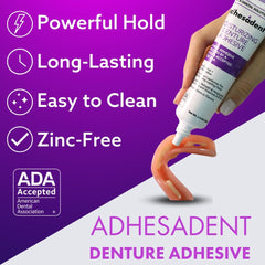 Natural taste and absence of artificial colors or flavors in Adhesadent