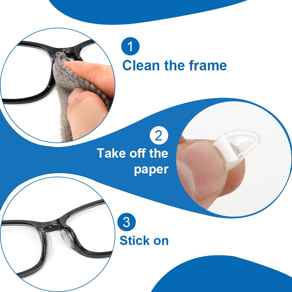 Adhesive back of nose pad for eyeglasses