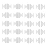 Close-up of adhesive silicone eyeglass nose pads (Clear Butterfly)