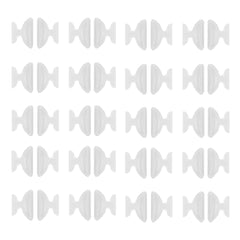 Close-up of adhesive silicone eyeglass nose pads (Clear Butterfly)