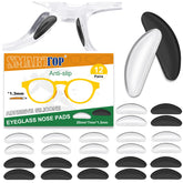 Ultra-thin 1.3mm silicone adhesive nose pads (12 pairs)