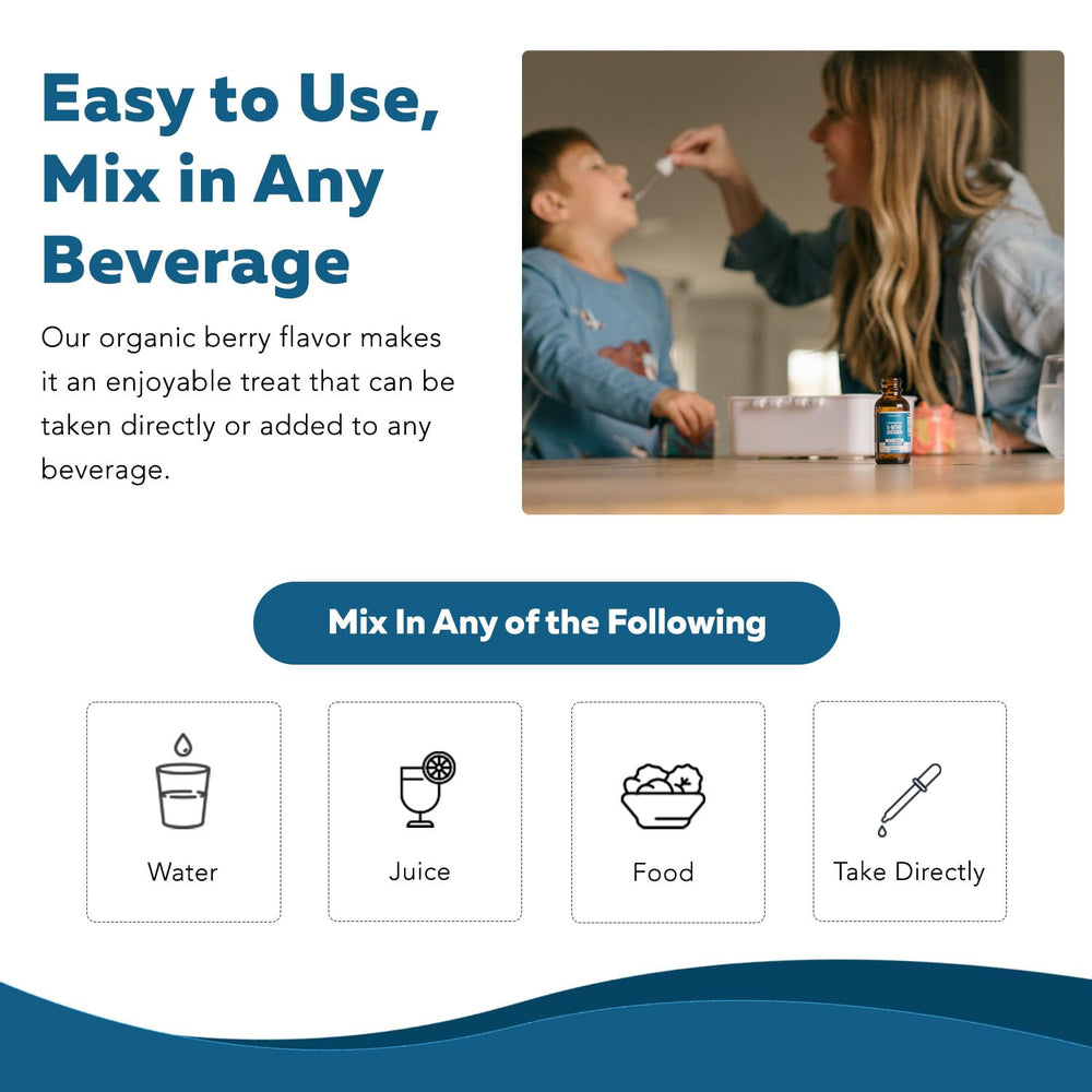 Graphic showing adjustable dosing for all ages in kids