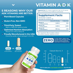 ADK vitamin supplement promoting bone health.