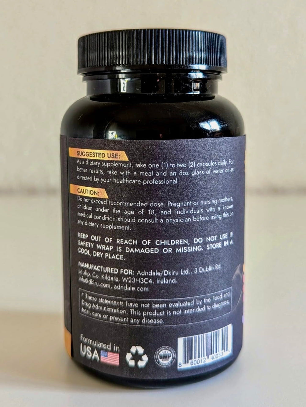 90 capsules on white background