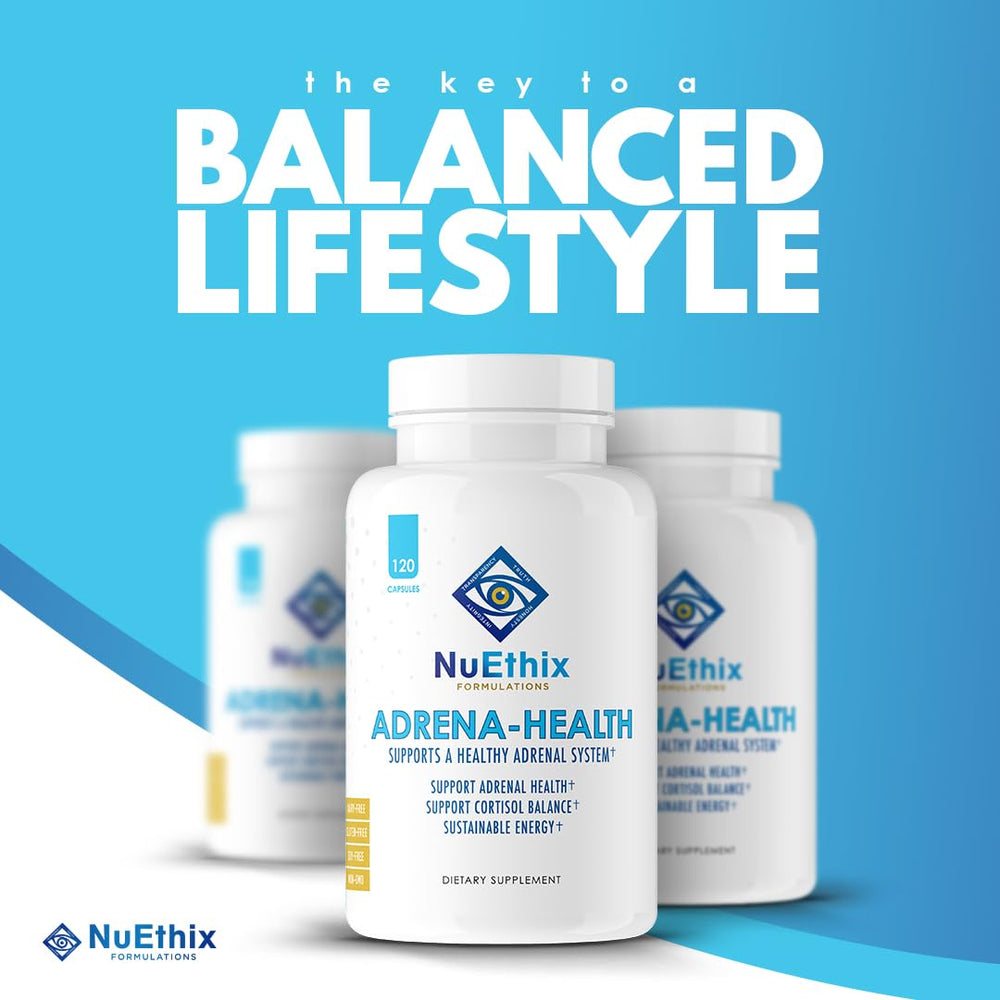 Adrena-Health bottle with dispensed capsules