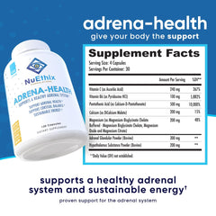 Nutritional label of Adrena-Health showing ingredients
