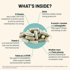 Close-up of Adrenal B Complex capsules