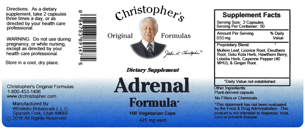 Close-up of Adrenal Formula plant-based capsules