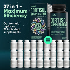 Daily adrenal support cortisol supplements bottle