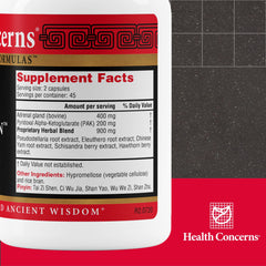 Adrenosen ingredients including PAK, Eleuthero, Schisandra and bovine adrenal glandular
