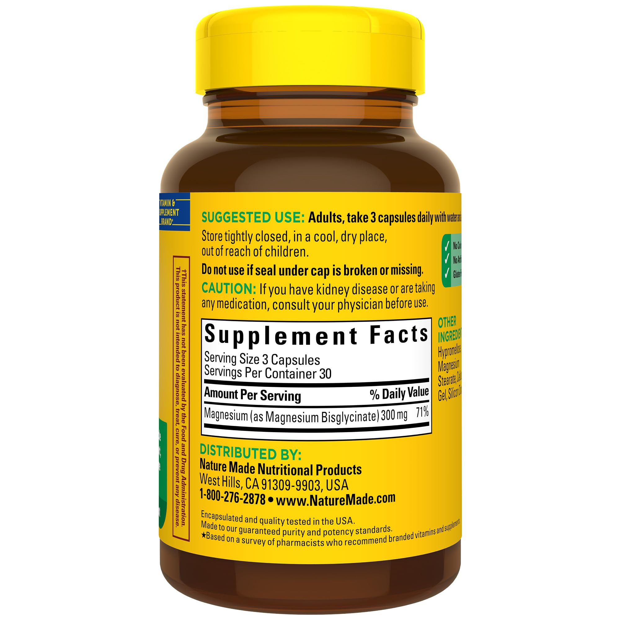 Adult taking magnesium glycinate capsules with water Adult taking magnesium glycinate capsules with water