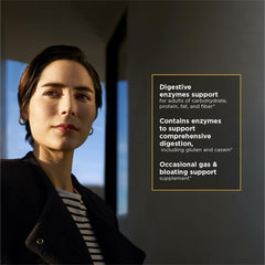 Adult digestive enzyme supplement packaging and labeling