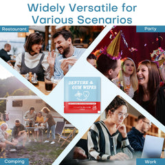 Denture cleaner wipes for adults and elderly packaging