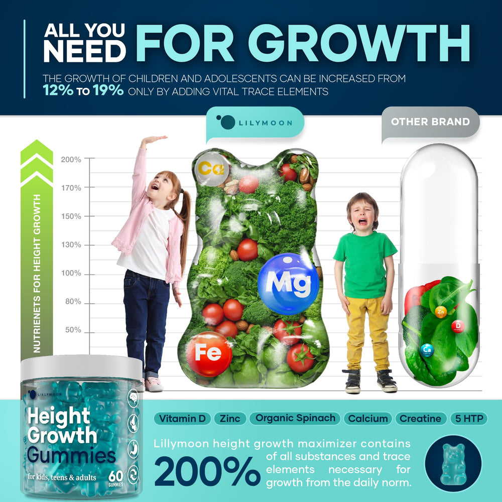 Adults height growth gummies supplement