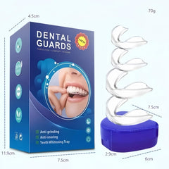 Adult wearing night guard to prevent teeth clenching